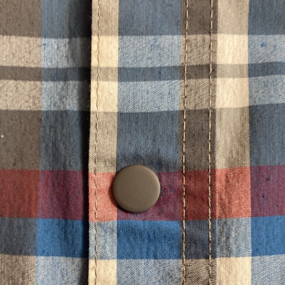 Pre Owned Wrangler ATG Mens Regular Fit Plaid Button Up Shirt Size Medium - Picture 8 of 9